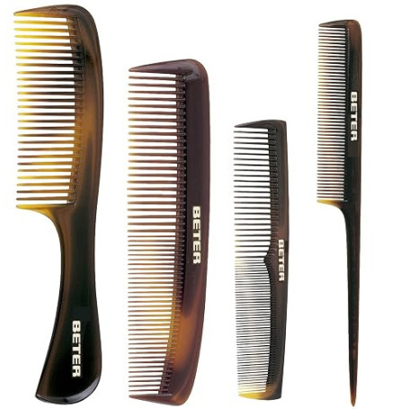 BETER 12998 – Pack de 4 peignes marron