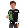 Minecraft Veste Bombers Garçon, Veste Creeper Garçon, Blouson Baseball En Coton Pour Enfants