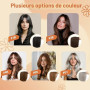 S-noilite Cheveux Topper avec Frange, 27g Sans Frange Cheveux Naturels Topper, Clip in Chevelure Humains pour Femmes, 3 Clips In
