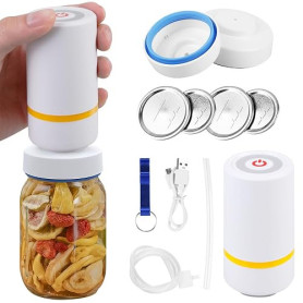 Ensemble de bocaux en verre électrique sous vide largeur et ouverture normale, machine sous vide pour bocaux avec décapsuleur, m