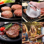 GWHOLE Presse à Burger Rond, Acier Inoxydable Antiadhésive pour Barbecue | Smash Burger Rond, Conception ronde, Poignée monobloc
