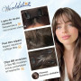 WORLDSTAR Postiche Cheveux Naturel,Frange Française à Clips,15g,10Pouces | Base 2.8×4.5 Pouces,Frange Naturelle Marron Foncé Ave