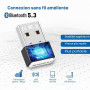 Dongle Bluetooth 5.3, Cle Bluetooth pour PC Faible Latence Compatible avec Windows 11/10/8.1/7, Supporte Casque, Souris, Manette