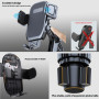 Support téléphone pour Porte-gobelet, Support 2 en 1 pour Porte-gobelet avec Bras Long et Rotation à 360° pour Voiture pour Tous
