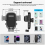 Support téléphone pour Porte-gobelet, Support 2 en 1 pour Porte-gobelet avec Bras Long et Rotation à 360° pour Voiture pour Tous