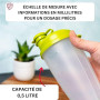 Westmark Gobelet Mélangeur/Shaker avec Echelle/Graduation de mesure, Disque Mélangeur amovible et Bec verseur refermable, Capaci