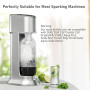 Mycket 2 Bouteilles pour Machine à Soda, bouteilles d'eau gazéifiante en PET sans BPA réutilisables et rechargeable pour machine