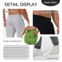 Bsrpolry Lot de 3 pantalons de survêtement athlétiques pour homme avec poches zippées, pantalon de jogging pour homme