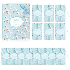SCENTORINI Sachets Parfumés, Parfumés de Coton Frais 14 sachets | Frais pour Tiroirs, Armoires, Voitures, et Garde-Robes, Parfum