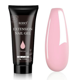 EODCI Rose Rapide Extension D'ongles En Gel 60g, Long Lasting Nail Builder Gel de Construction Ongle, Acrylic Thickening pour Be
