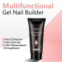 EODCI Rose Rapide Extension D'ongles En Gel 60g, Long Lasting Nail Builder Gel de Construction Ongle, Acrylic Thickening pour Be