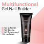 EODCI Rose Extension D'ongles En Gel 60g, Long Lasting Nail Builder Gel de Construction Ongle, Acrylic Thickening pour Beginner