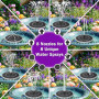 SZMP Fontaine Solaire Extérieure de Jardin 3.5W Modèle Amélioré 2026, Flottante avec 32 LEDs Colorées, 2000mAh & 8 Buses, Pompe