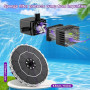 SZMP Fontaine Solaire Extérieure de Jardin 3.5W Modèle Amélioré 2026, Flottante avec 32 LEDs Colorées, 2000mAh & 8 Buses, Pompe