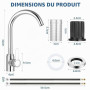 flintronic Robinet de Cuisine, Rotatif à 360°, Mitigeur Monocommande Evier, Chromage, Robinet Cuisine, Eau chaude et Eau Froide