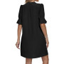 AUSELILY Robe Chemise Femme Été Col en V Manches Volantées Robe Courte | Robe Chemise Femme Été Chic et Élégant, Col Montant V,
