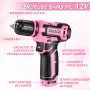 Boite a Outils 238pcs avec Visseuse 12V: DEKO Caisse à Outils Complete Rose,Caisse a Outil Complete à Tiroirs Faciliter le Range