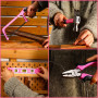 Boite a Outils 238pcs avec Visseuse 12V: DEKO Caisse à Outils Complete Rose,Caisse a Outil Complete à Tiroirs Faciliter le Range