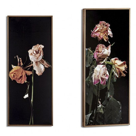 Cadre Doré Fleurs Noir Contre-plaqué (21,2 x 2 x 51,2 cm) 24,99 €