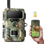 Caméra de Chasse 4G connectée, Carte SIM, Application, 32 MP, 1080P, IP66 | Vision nocturne infrarouge, détection PIR, 2 LED 850