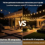 LaPitio Guirlande Lumineuse Exterieure 30M, IP45 Imperméable Incassable | Connectable Guirlande Guinguette avec 50+2 Ampoules Pl