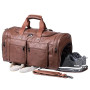 Sac de Voyage Surdimensionné en Cuir imperméable de Voyage Homme PU Cuir Vintage Sport Gym Homme Week-End Duffel Bag