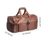 Sac de Voyage Surdimensionné en Cuir imperméable de Voyage Homme PU Cuir Vintage Sport Gym Homme Week-End Duffel Bag