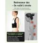 Correcteur Posture Dos Femme Homme: Ceinture Dorsale Lombaire Réglable et Respirante – Soutien Cou Épaules Confortable pour Main