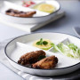 OnePine Assiette Compartiment Adulte en Céramique, Divisée en 3 pour Controle des Portions, Régime, Salade, Dessert, Nouille, Bi