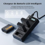 K&F CONCEPT LP-E17 Batterie et LCD Chargeur à Trois Slot 3 x 1250 mAh | Compatible avec Canon EOS R100 R50 RP R10 R8, Powershot