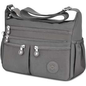 TEUEN Sac Bandoulière Femme Grande Capacité Sac à Main Bandoulière Imperméable en Nylon Messager avec Bandoulieres Réglable et M