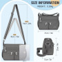 TEUEN Sac Bandoulière Femme Grande Capacité Sac à Main Bandoulière Imperméable en Nylon Messager avec Bandoulieres Réglable et M