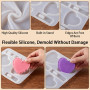 Moule en silicone en forme de cœur pour résine époxy | plâtre et bricolage - Créez des ornements, cadres photo et objets artisan
