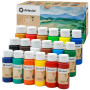 Artecho Peinture Acrylique 18×59 ml, Peintures pour Artiste, pour Papier, Roche, Bois, céramique, Tissu.