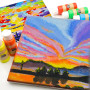 Artecho Peinture Acrylique 18×59 ml, Peintures pour Artiste, pour Papier, Roche, Bois, céramique, Tissu.