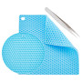 GORGECRAFT 2 Styles Silicone Doming Mat Rond Carré Résine Doming Tapis Résistant à la Chaleur Synthétique Caoutchouc Nid d'abeil