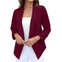Tomwell Blazer Femme Élégant à Manches 3/4 Slim Fit OL Travail Bureau Affaires Veste Chic De Costume Revers Devant Ouvert Mantea