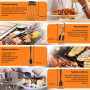 21PCS Accessoires Air Fryer, Accessoires pour Ninja Foodi Dual AF400EU AF300EU SL400EUCP Double Stack XL, Moule Silicone Air Fry