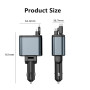 Chargeur Voiture Rétractable 5 en 1 Allume Cigare USB C avec Projection d'Étoiles, Câble de Charge (C+L) pour iPhone/Samsung Gal