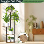 Digtokore Support Plantes Intérieur à 5 Niveaux, Étagère Plante En Métal | Présentoir d'angle pour pots de fleurs, Porte Plante 