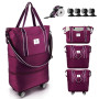 Arxus Sac de Voyage à roulettes 25L-55L Extensible Fourre-Tout Pliable | Valise Souple pour Femme Homme Rangement, Bagage à Main