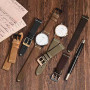 Ayadoo Bracelets de montre, Cuir italien, Bandes de remplacement à dégagement rapide pour hommes et femmes, avec boucle en acier