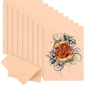 10 Pcs Peau Synthétique Tatouage, Double Face 7,6x5,6 Pouces Vierge,1mm | Fausse peau tatouage double face pour débutants et art
