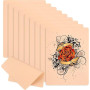 10 Pcs Peau Synthétique Tatouage, Double Face 7,6x5,6 Pouces Vierge,1mm | Fausse peau tatouage double face pour débutants et art