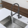 Robinet De Cuisine À 3 Voies Avec Douchette Extractible, Mitigeur De Cuisine Pour Filtre À Eau, 2 En 1 Mitigeur Évier Cuisine Po
