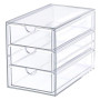 SUMTree Organisateur de Tiroirs Boîte de Rangement en Acrylique - 3 tiroirs | Transparente, Organisateur d'accessoiresde coiffur