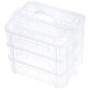 New brothread 3 Couches Boîte de Rangement/Organisateur Transparente Empilable pour 60 Bobines de Fil à Broder et à Coudre (Dime