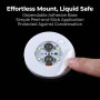 Lot de 6 Dessous de Verre LED Blancs, Autocollant Lumineux pour Bouteille | Lot de 6 Sous-Verres LED Blancs de 6 cm Autocollant