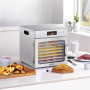 VEVOR Déshydrateur alimentaire, 8 plateaux en acier inox, séchoir électrique aliments 400 W, température réglable, minuterie 24