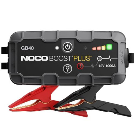 NOCO Boost GB40: Booster Batterie UltraSafe 1000A – Démarreur Lithium 12V Portable avec Powerbank et Chargeur USB – pour Moteurs